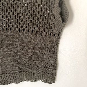 Anthropologie Olive Asymmetrical Knit Sweater Top